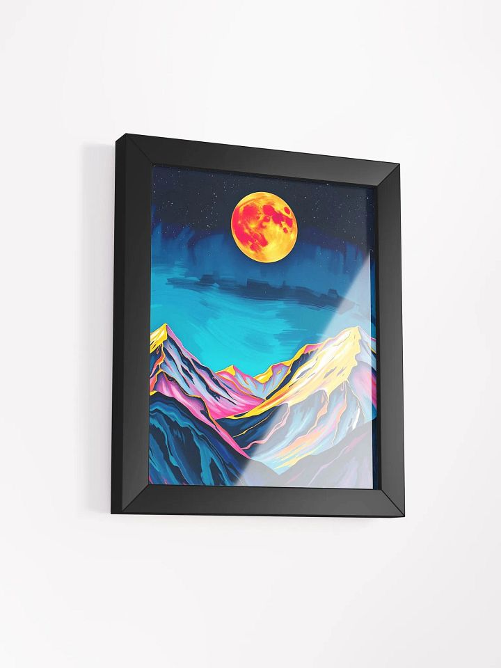 Surreal Moonlight Mountains Framed Poster product image (2)