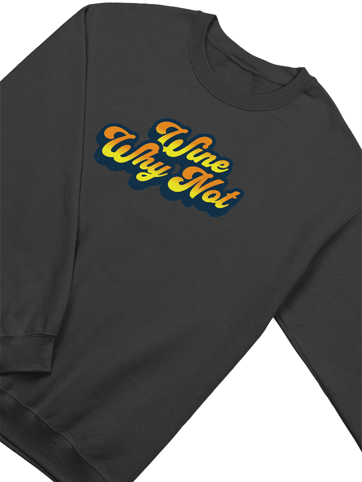 "Wine, Why Not?" Funny Wine Quotes Sweatshirt for Wine Lovers product image (1)