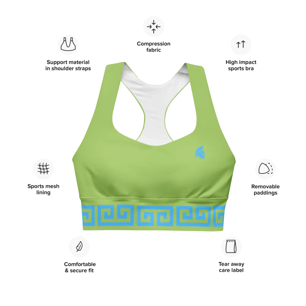 Deimos Lime Longline Sports Bra product image (6)