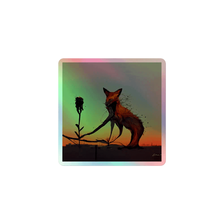 Enchanted Fox Plant Holographic Sticker Sheet product image (1)