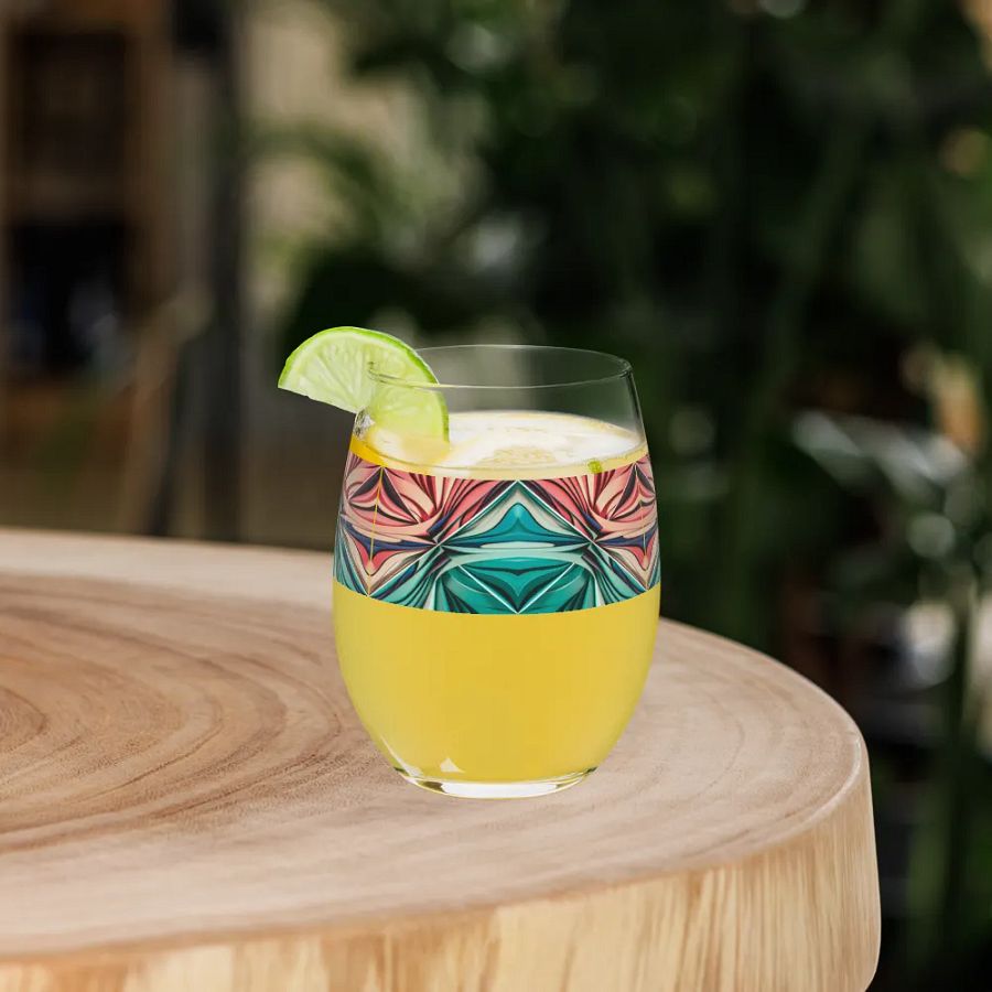Graphic Grove Abstract Design Stemless Wine Glass - 15oz product image (9)
