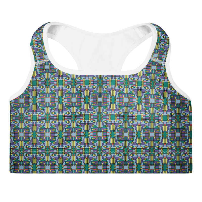 Whimsical Circus Tent – Women’s Padded Sports Bra for Workout and Yoga product image (15)