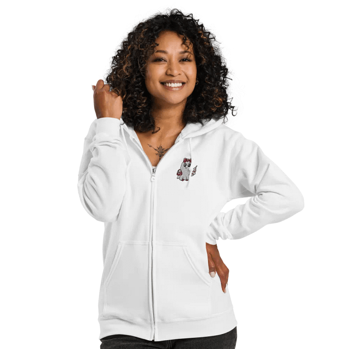Cute Ghost Embroidered Zip Hoodie product image (2)