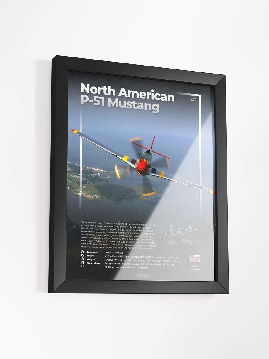 North American P-51 Mustang Aviation Spec Poster product image (4)