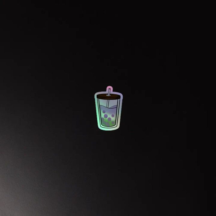 Genderqueer Pride Boba Tea - Holographic Sticker Sheet product image (1)