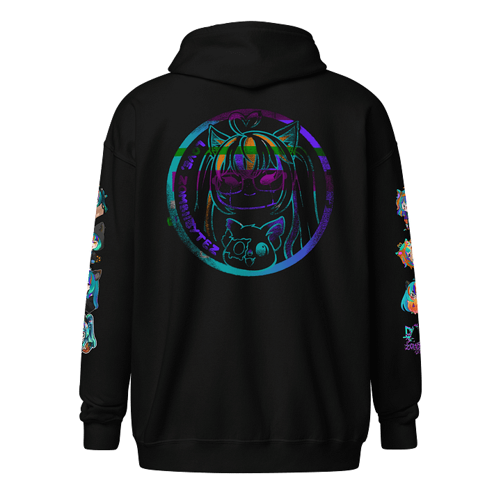 glitch stamp zip up hoodie product image (2)