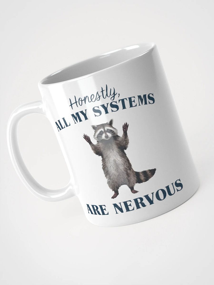 Nervous Raccoon White Mug product image (8)