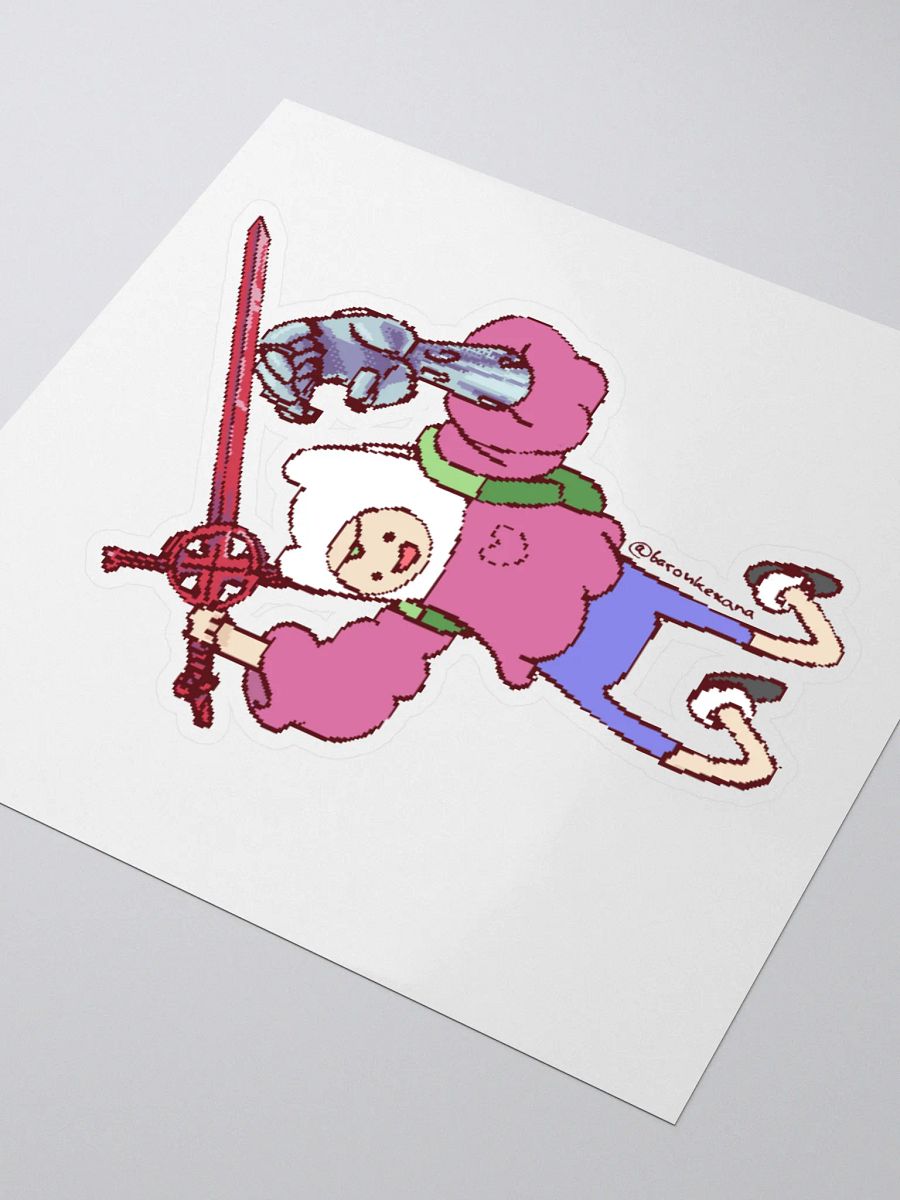 Adventure Time Finn the Human Pink Sweater Gauntlet of the Hero Sticker product image (8)