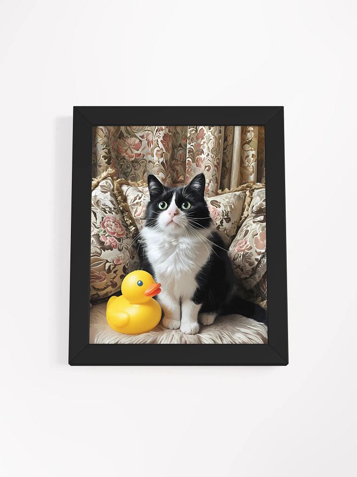 Whimsical Cat and Duck Framed Poster product image (2)