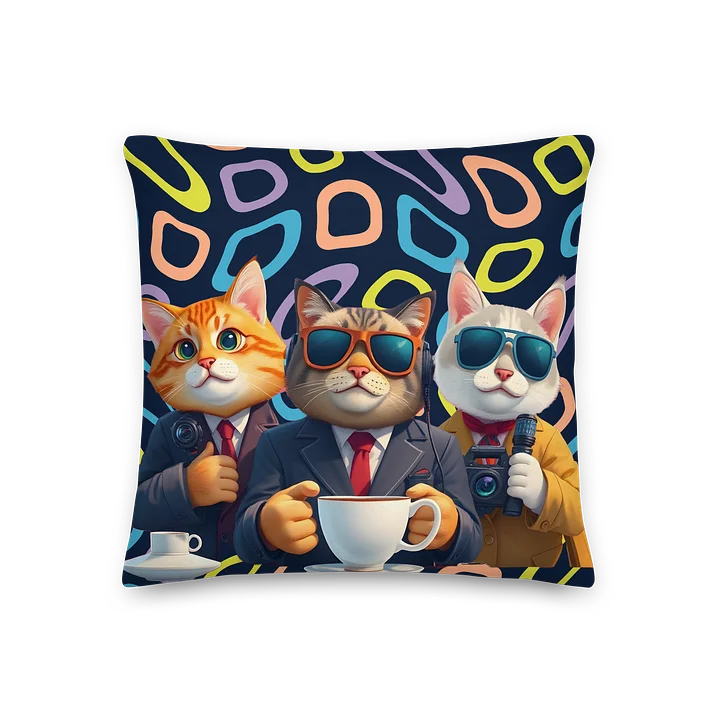 Premium Pillow-The Meowdia Crew product image (1)