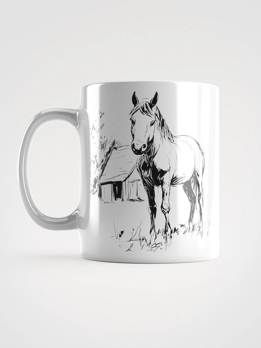 Pasture Morning – Horse & Barn Line Art Mug product image (16)
