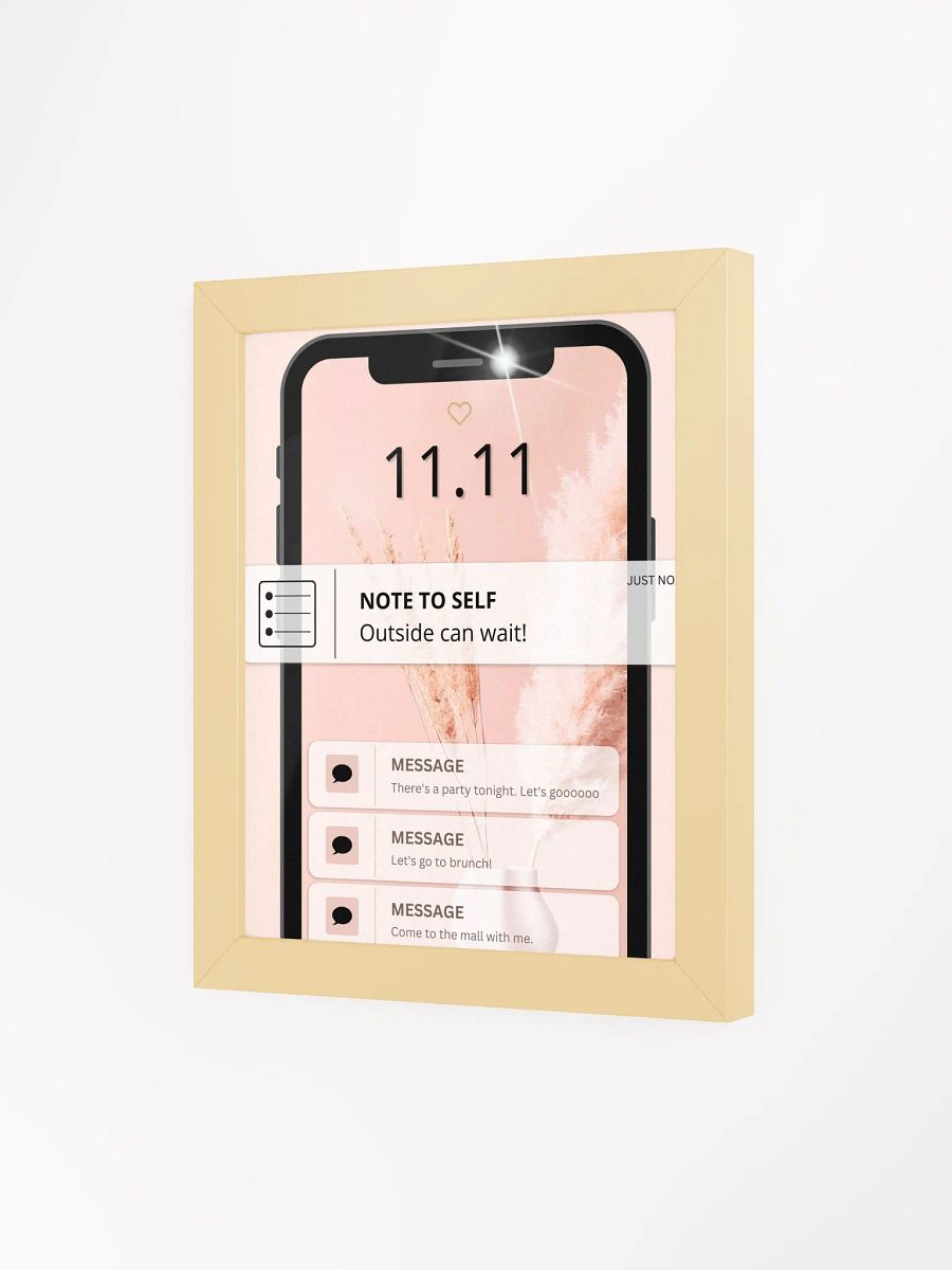 Outside Can Wait Wall Art - Blush product image (3)