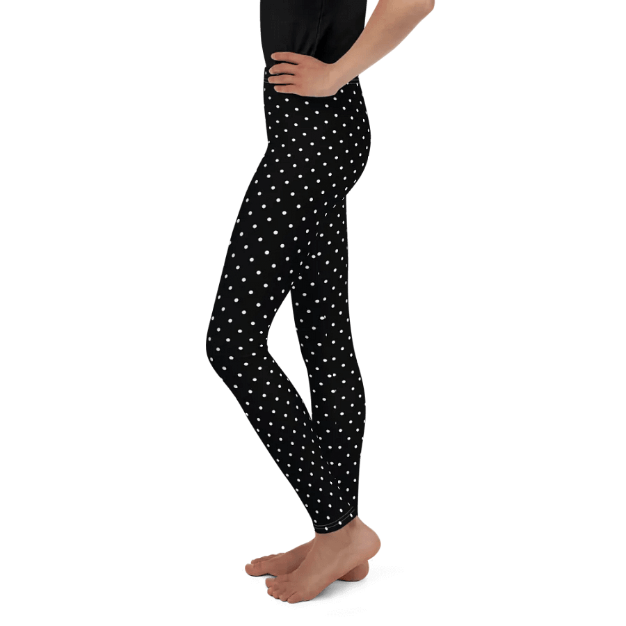 Girl's All-Over White Polka Dots Leggings product image (3)