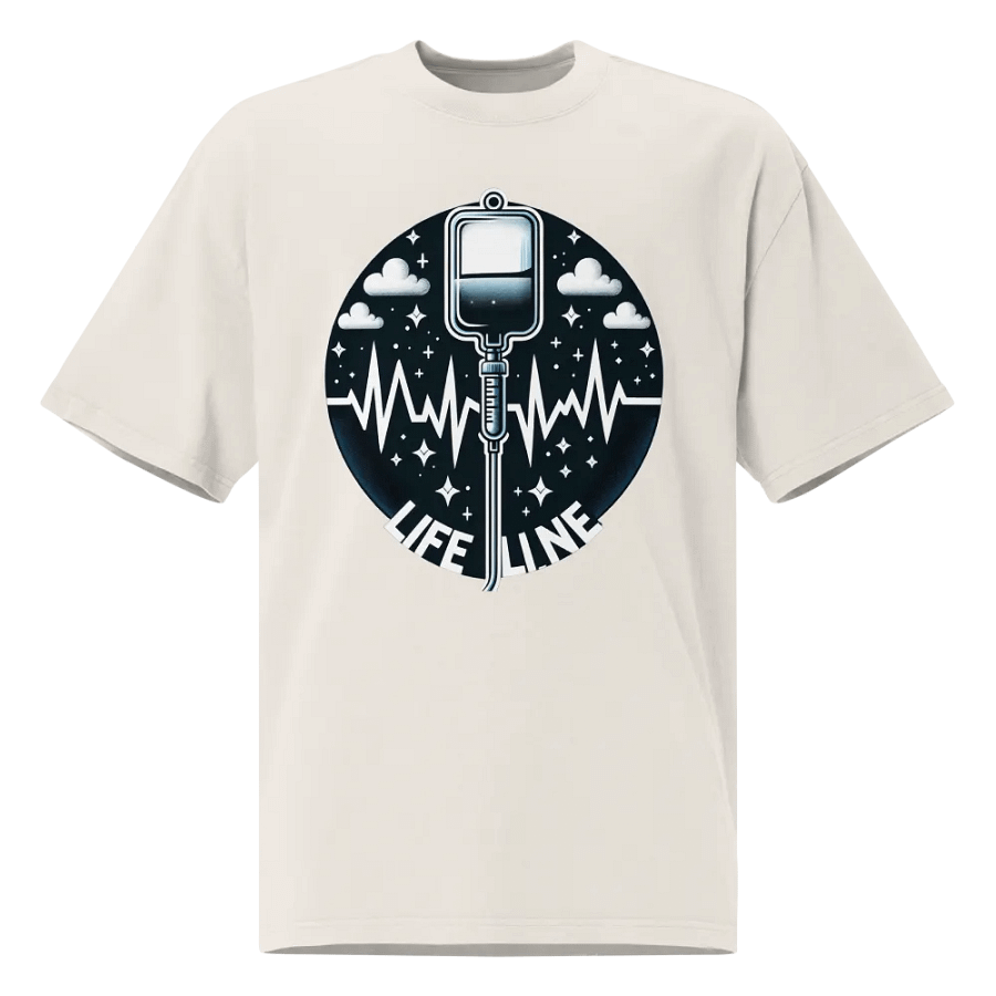 Lifeline EKG Oversized T-Shirt product image (2)