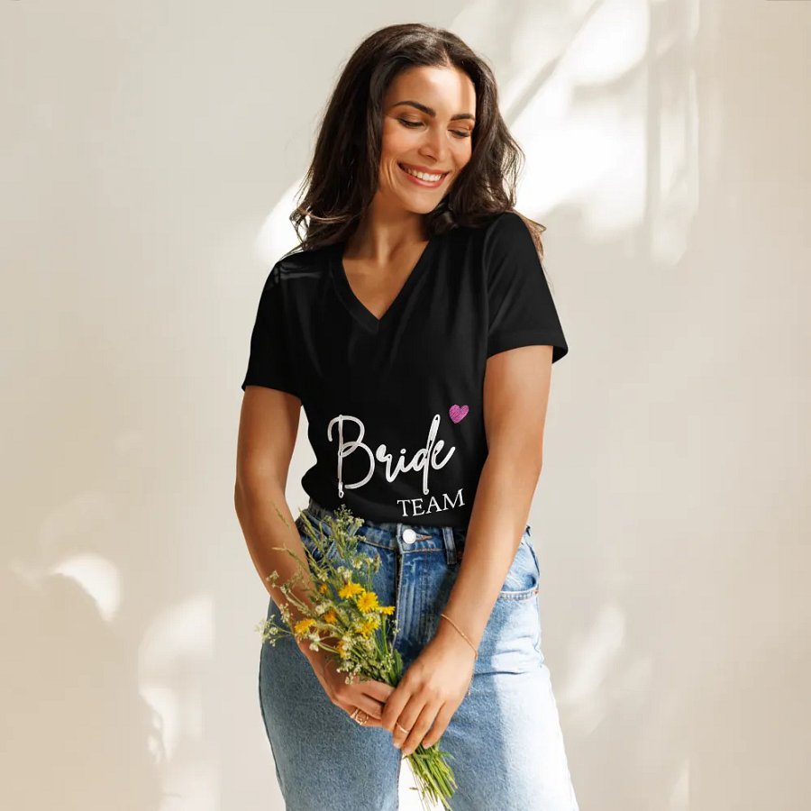 Bride Team V-Neck Tee product image (11)
