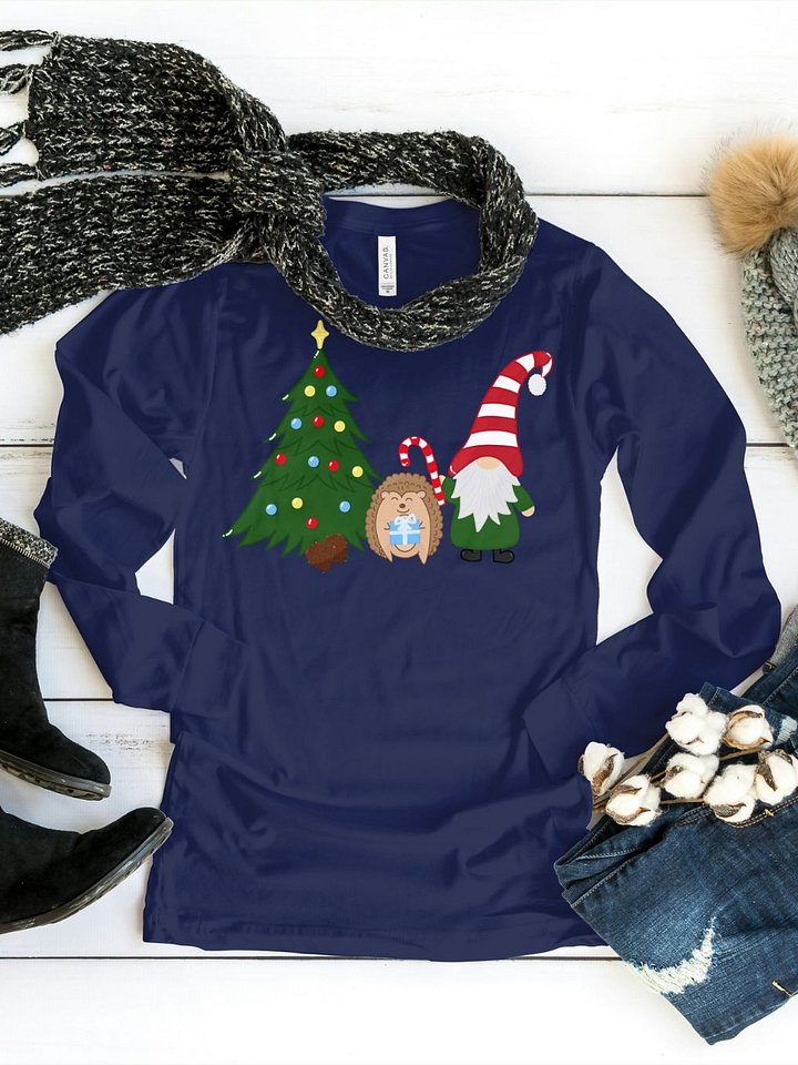 Christmas with my Gnomies Design Long Sleeve Tee product image (7)