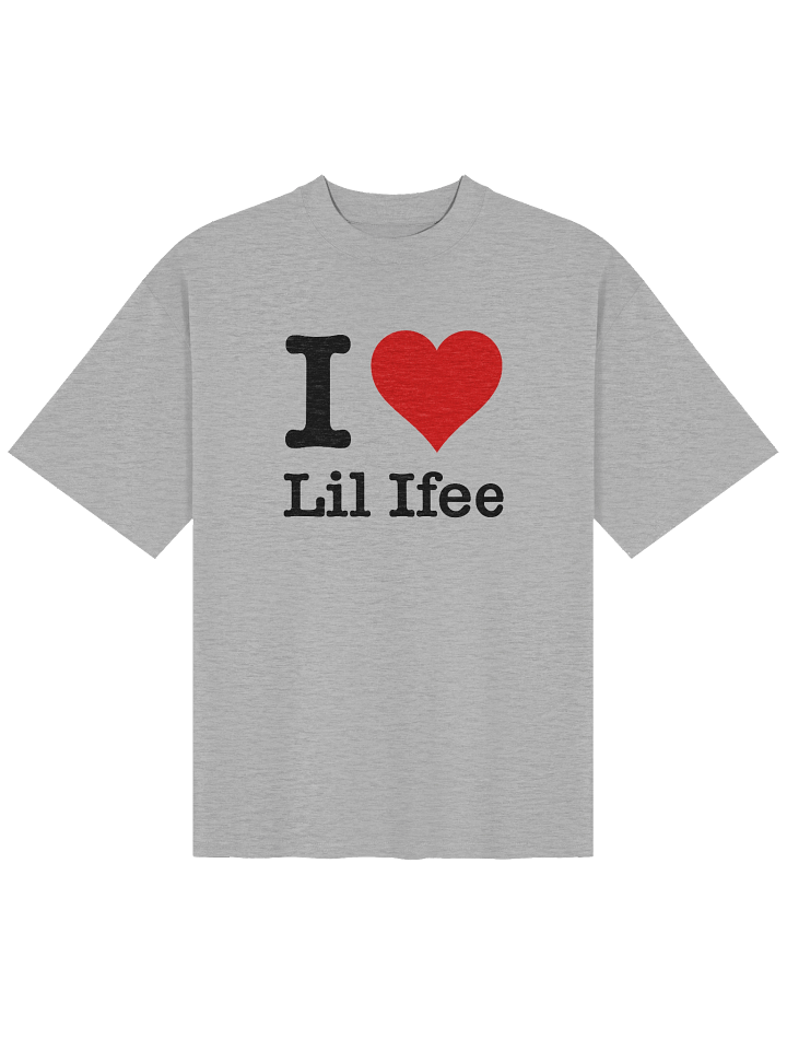 Gray "I Love Lil Ifee" Oversized T product image (1)