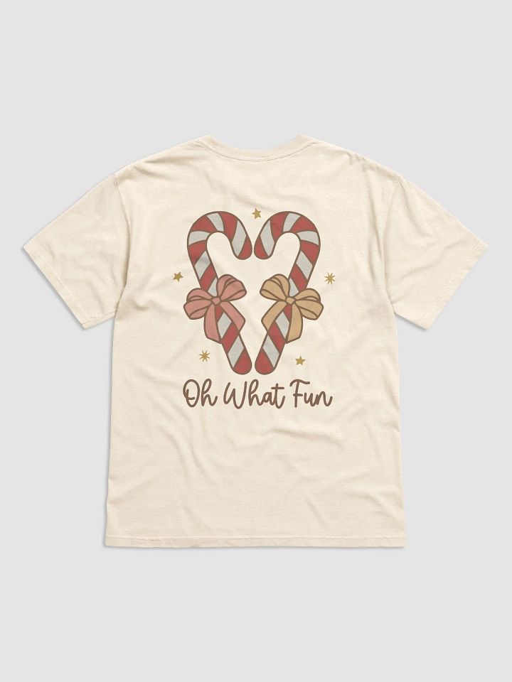 [Candy Cane Oh What Fun] Holiday Heavyweight T-Shirt product image (2)