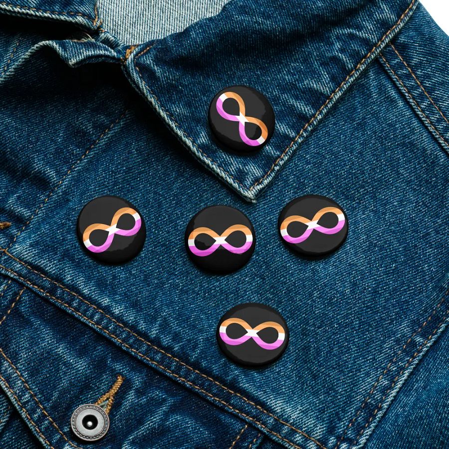 Autistic Lesbian Infinity Pin Set product image (7)