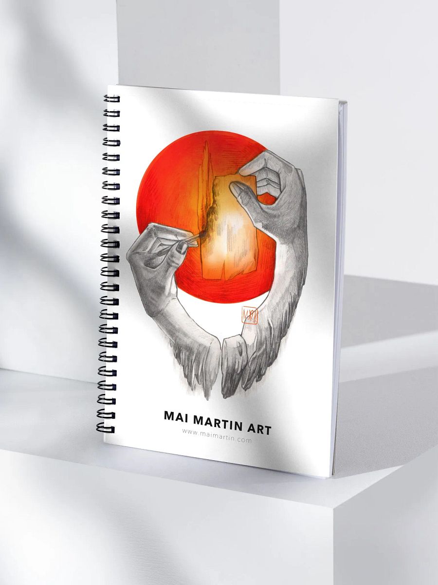 Libreta Arte con Portada de Manos Creando Fuego de Mai Martin product image (4)