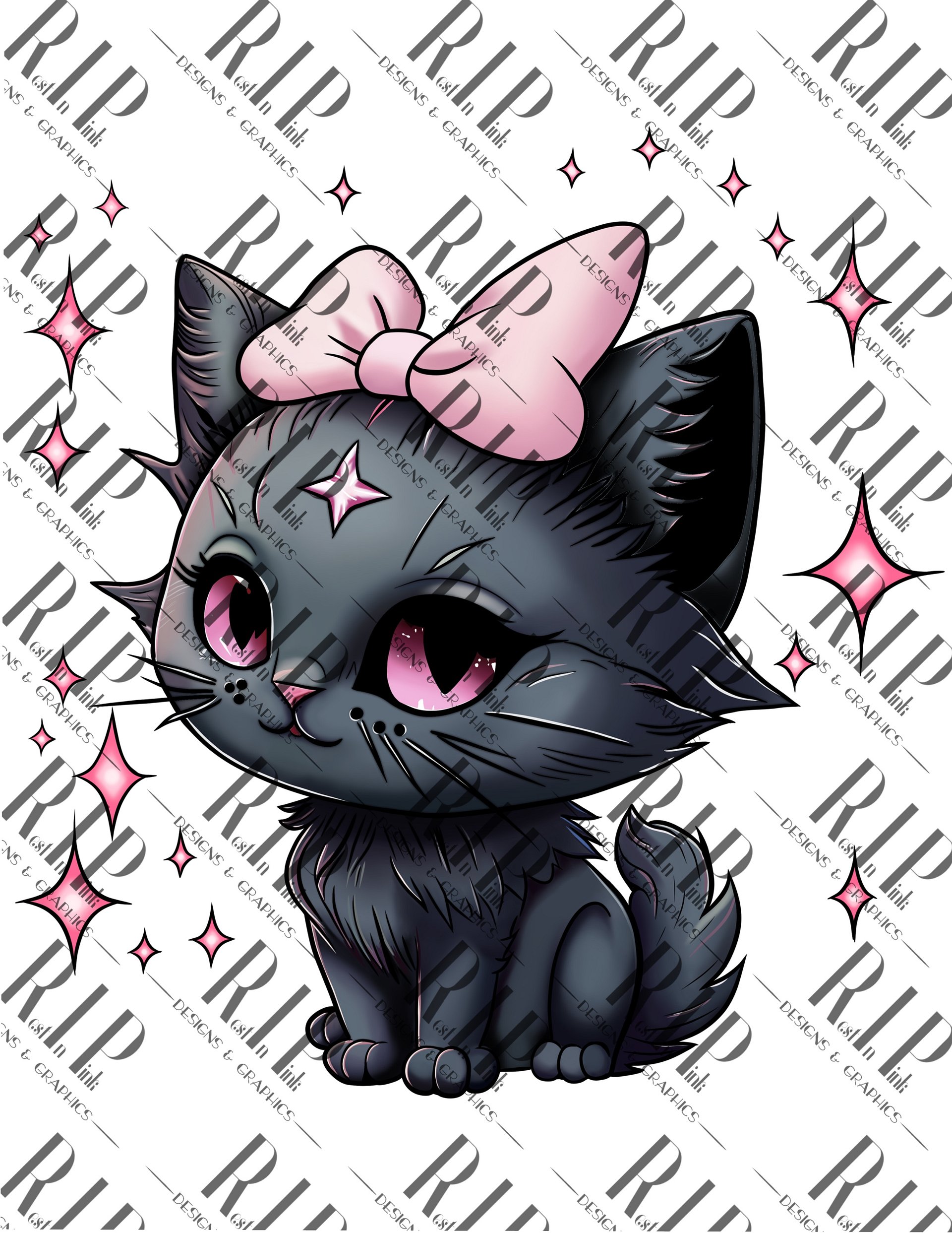 Tiny Terror Digital Download PNG - Full Color & Outline version product image (2)