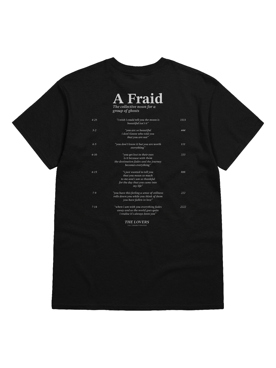THE LOVERS "A Fraid" TEE product image (2)