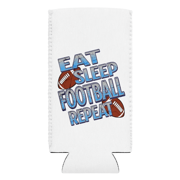 Eat Sleep Football Repeat Groove Can Cooler product image (2)