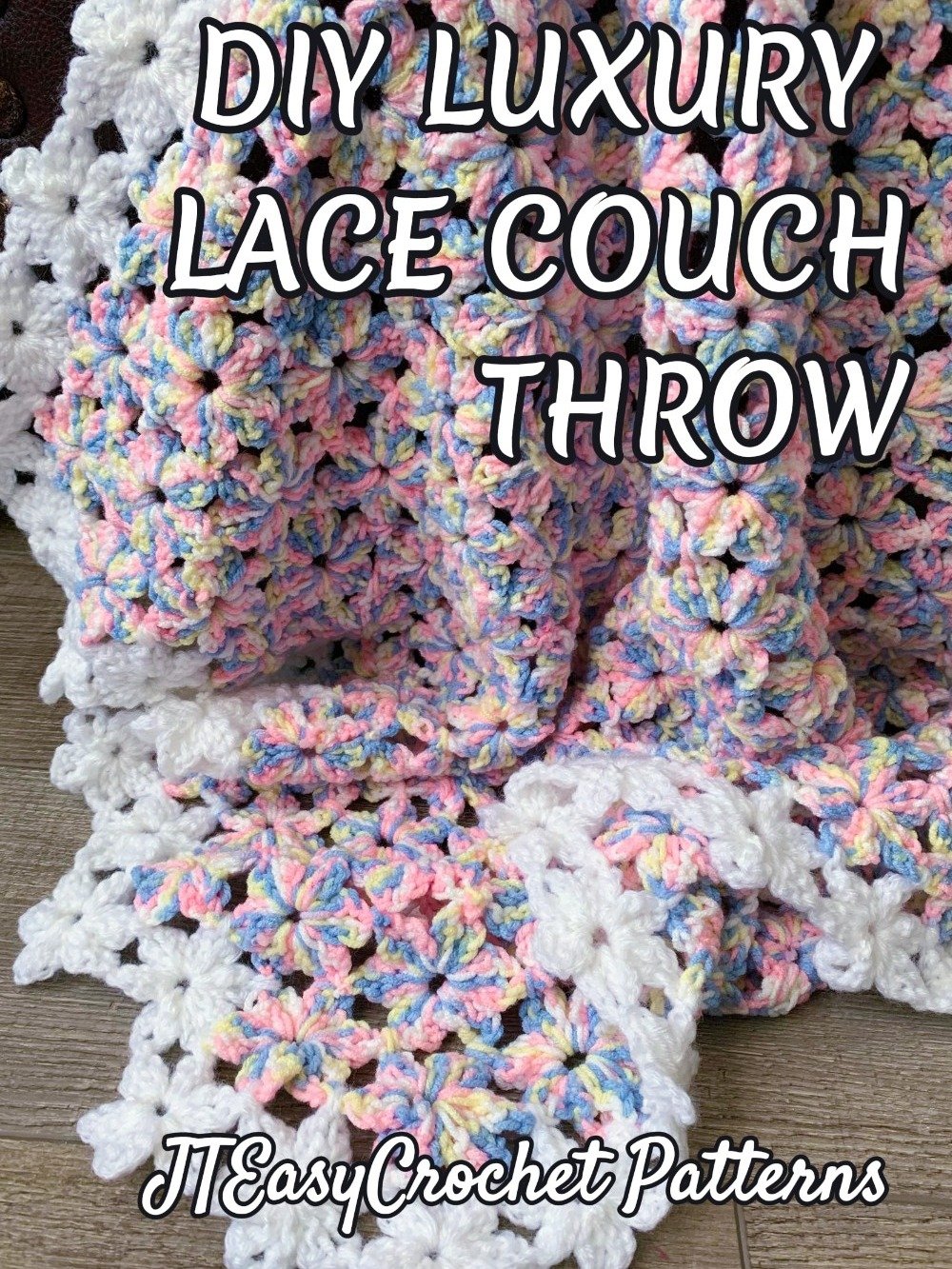 Floral Crochet Blanket Pattern & VIDEO, Easy Lace Crochet Motif, PDF Instant Download Flower Afghan product image (10)