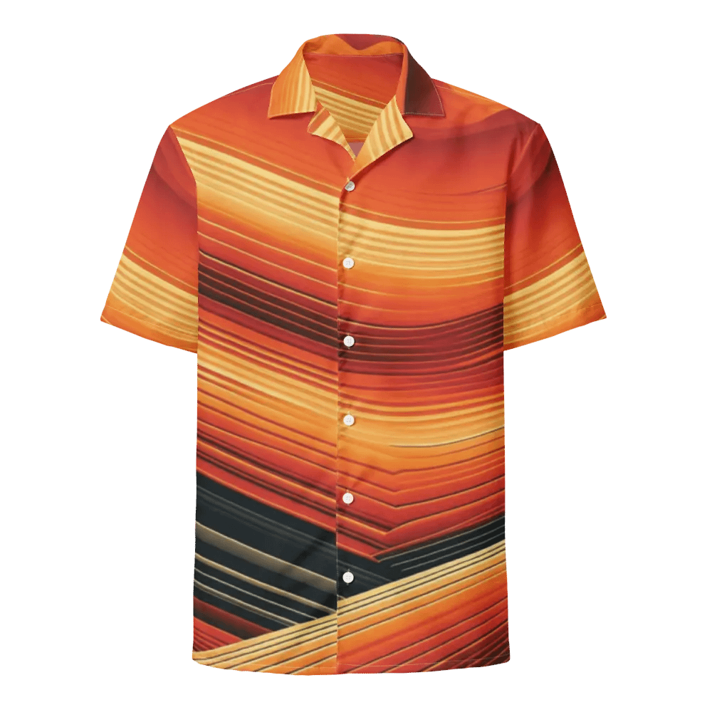 Men's Full-Print-8 Orange Hawaiian Shirt product image (1)