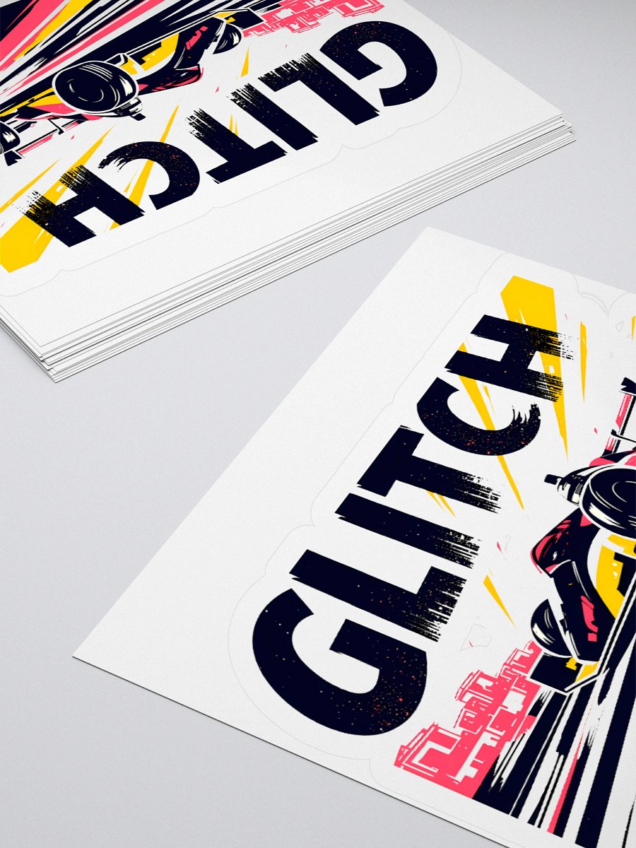 Digital Distortion Race Car | Glitch Sticker product image (12)