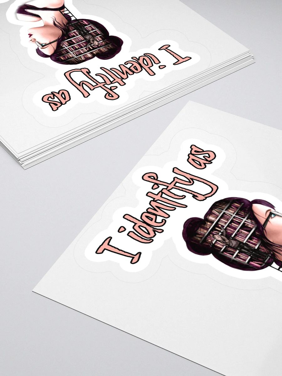 I Identify As Well-Read (Library In Her Head) Sticker product image (4)