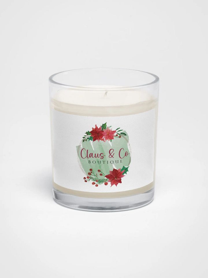 Festive Poinsettia Soy Wax Candle - Claus & Co Merch product image (1)