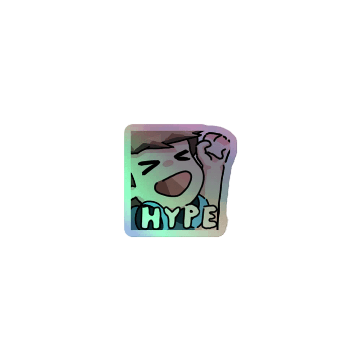 Chaabbz Hype Holographic Emote Sticker product image (1)
