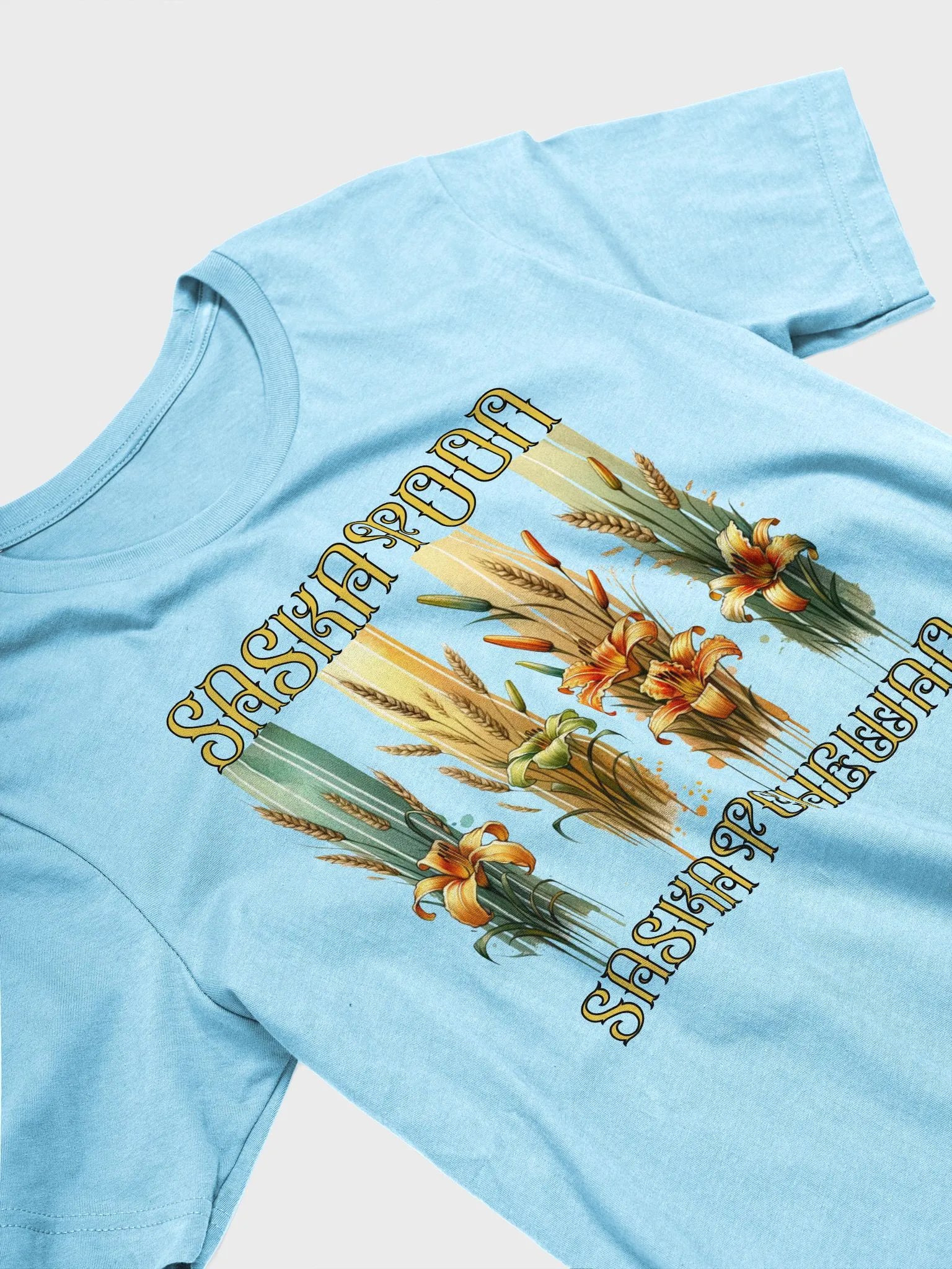Saskatoon Saskatchewan 4 Vertical Tiger Lily Wheat T-Shirt product image (2)