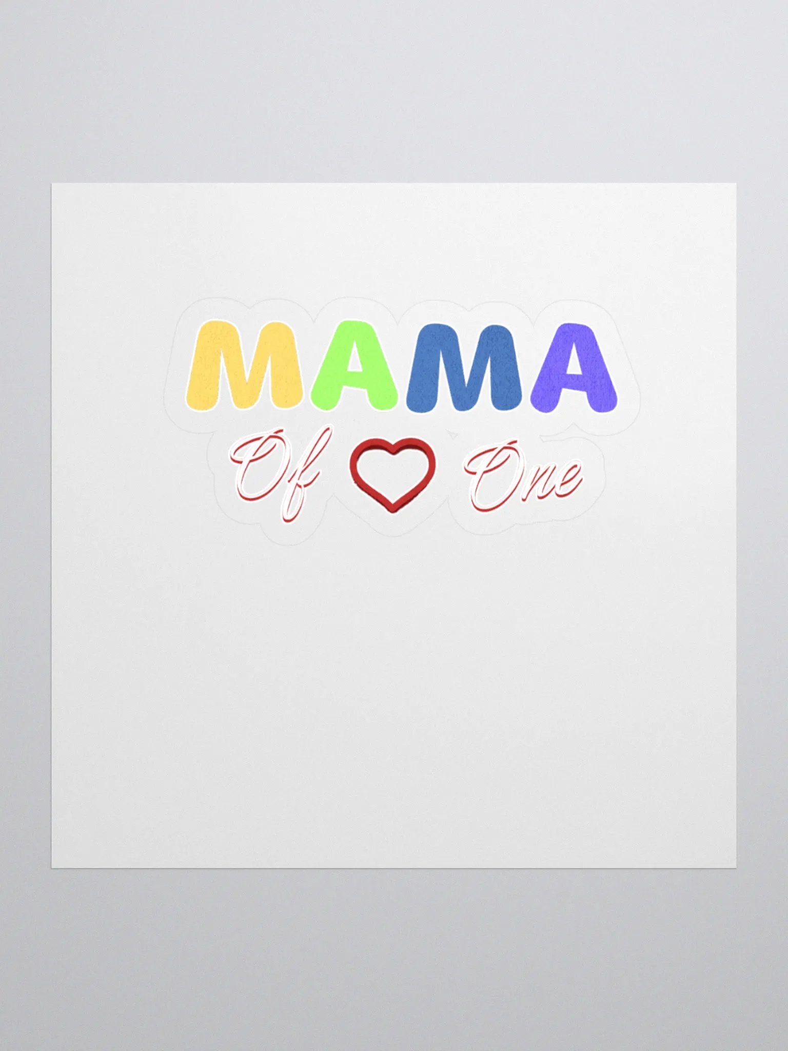 Mama of One - Loving Family Design Sticker product image (1)