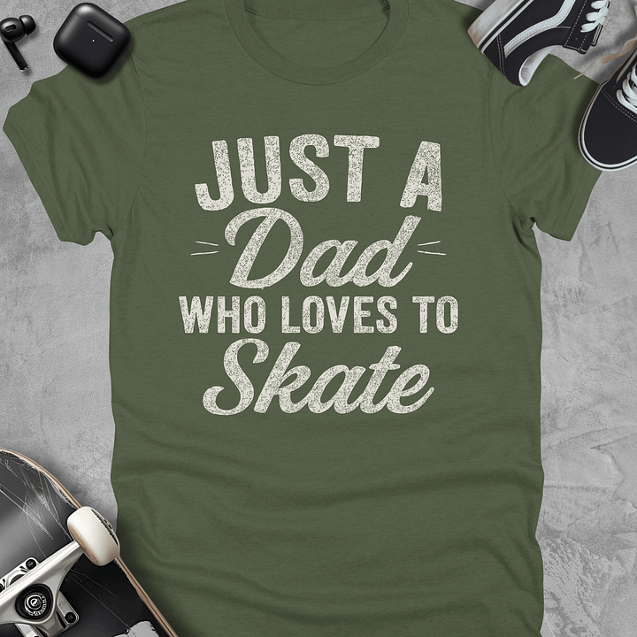 Just a dad, Skateboarding t-shirt, Unisex product image (5)