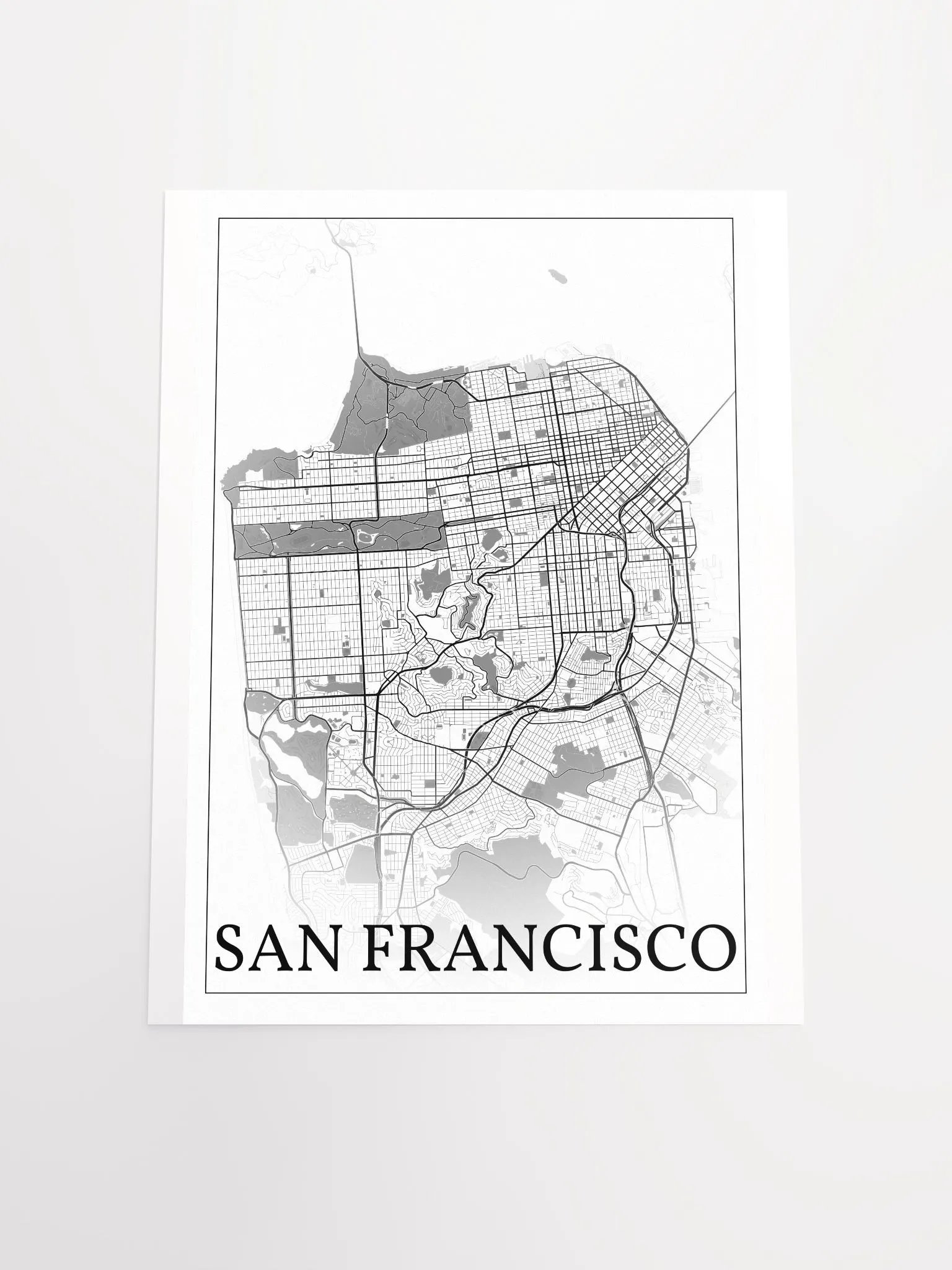San Francisco, California, USA, city map print product image (16)