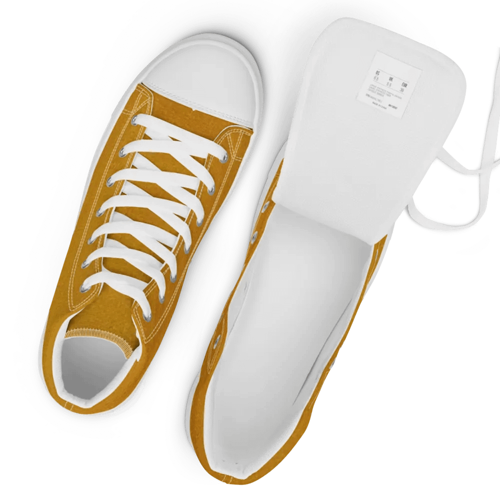 Ladies high-top high quality handmade canvas sneakers product image (5)