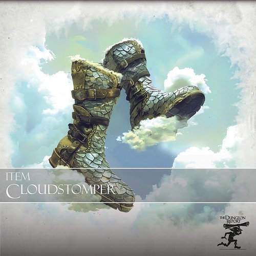 ☁️ Rise with the Cloudstomper!

🐉 Crafted from the scales of creatures that roam the skies, these boots will let your roam in...