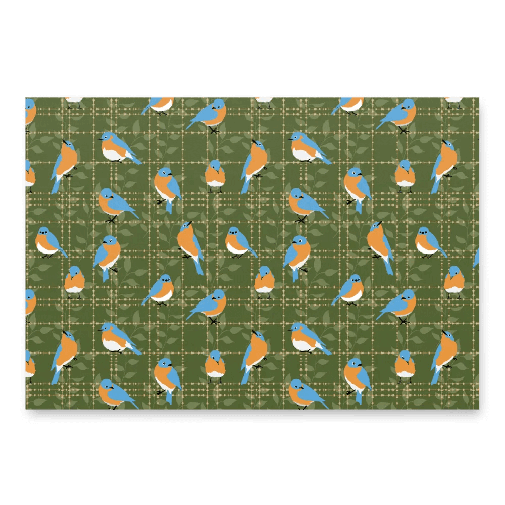 Bluebird Wrapping Paper Set 2 in Green product image (8)
