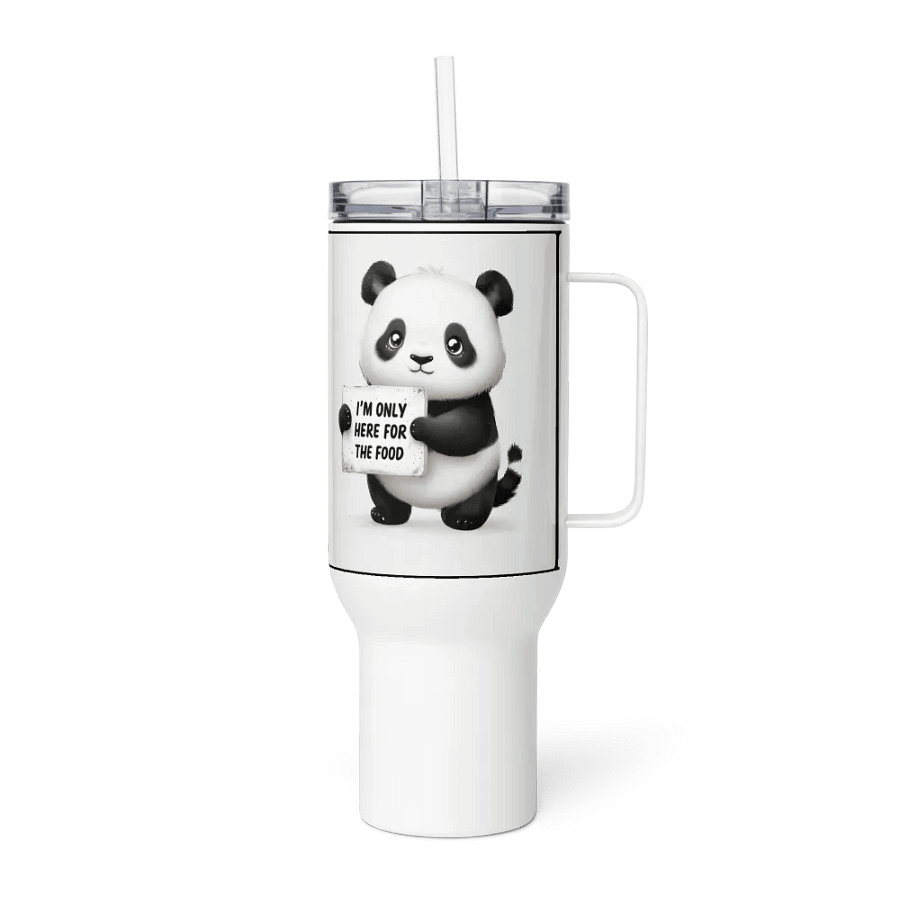 Panda Pal "I'm only here for the food" Travel Mug product image (5)