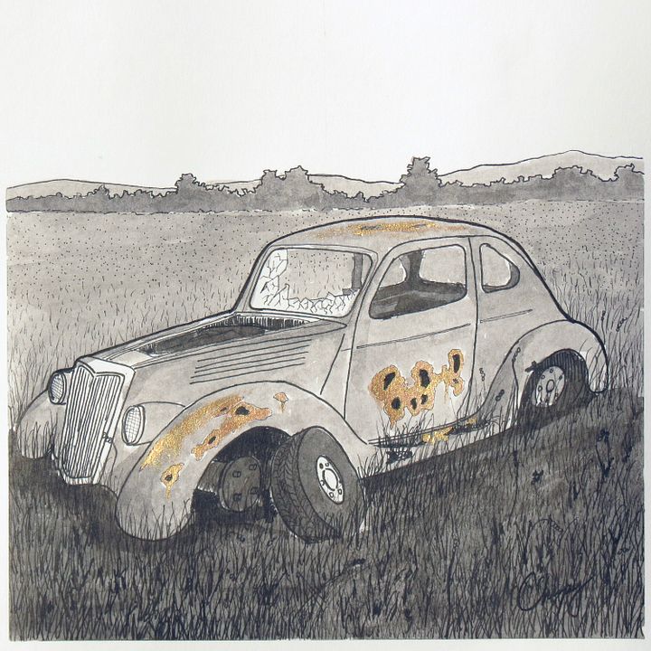 Abandoned Car - Original Drawing product image (2)