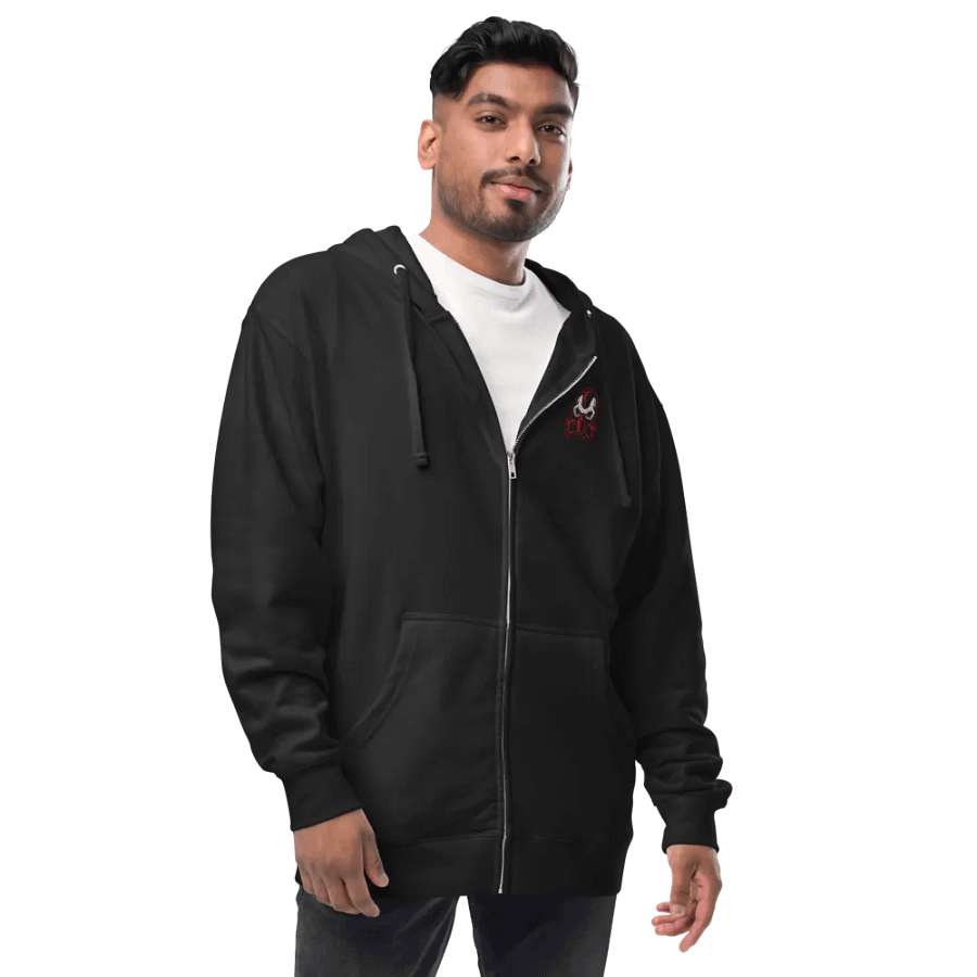 Sewitscher Red Fleece Zip Up Hoodie product image (10)