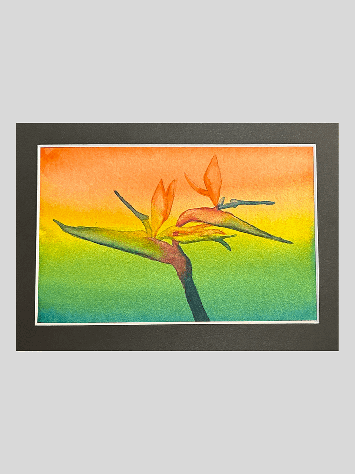 Watercolor Birds of Paradise Flower product image (1)