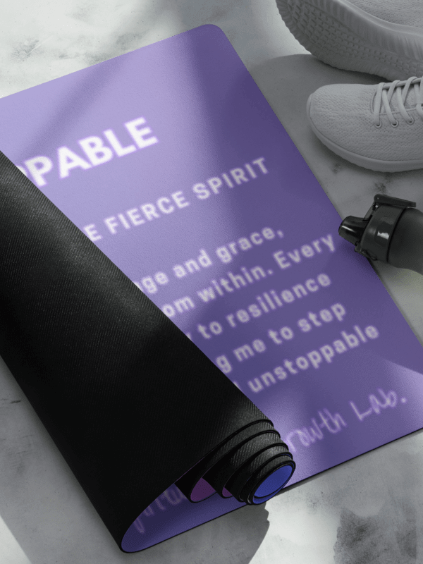 "Unstoppable Grace" Lioness Yoga Mat – A Tribute to Fierce Feminine Power. Pink product image (4)
