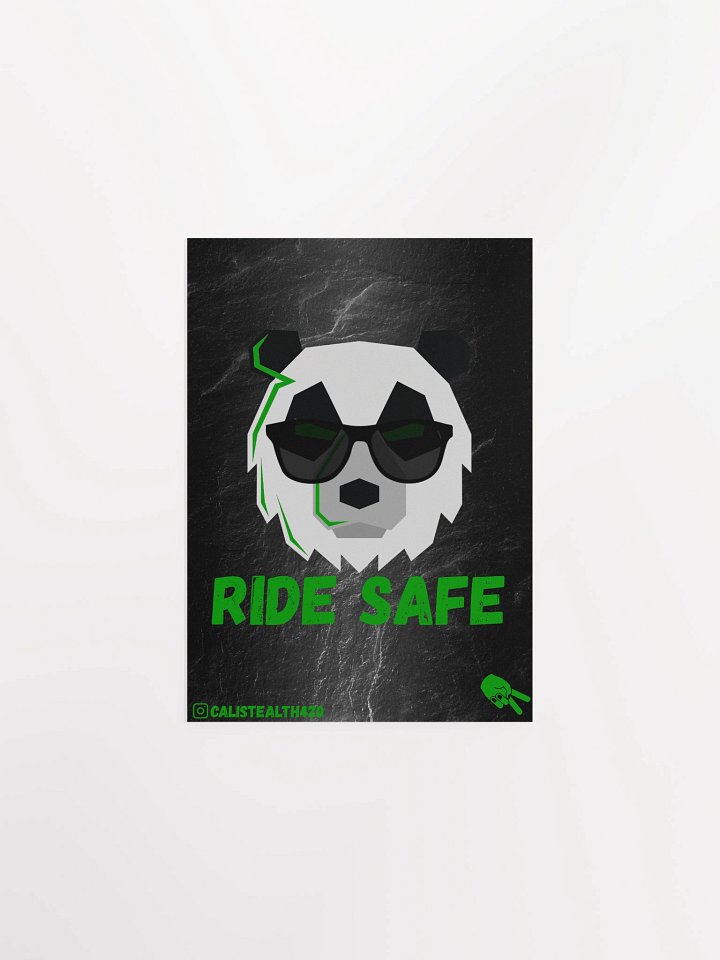 5"x7" "RIDE SAFE" Panda Poster product image (1)