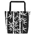 Tote Bag: Elegant Bamboo Chic Black and White Style product image (1)