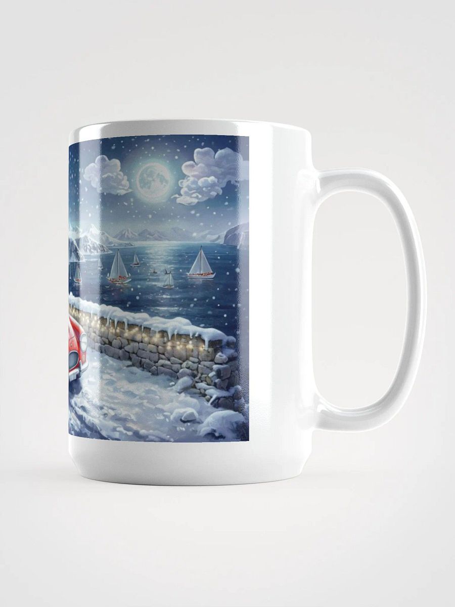 Vintage Car Snowy Christmas Wonderland Graphic Design Mug product image (3)