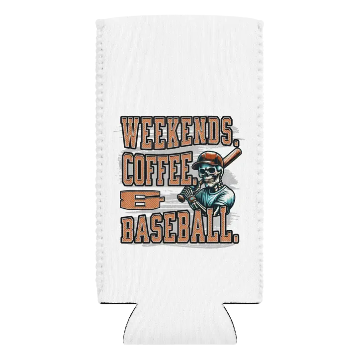 Weekends Coffee And Baseball Skeleton Swing Can Cooler product image (2)