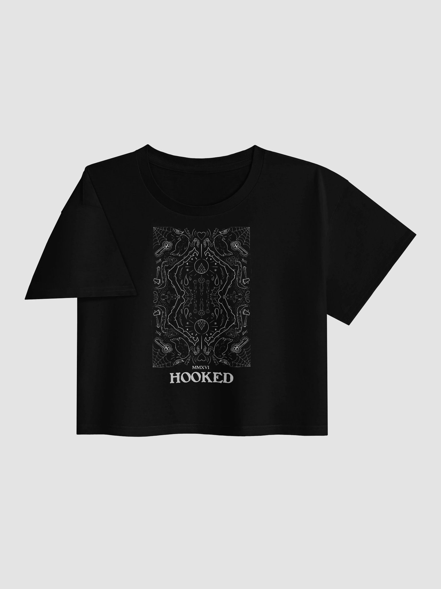 "Hooked" - BW Cropped Tee product image (3)